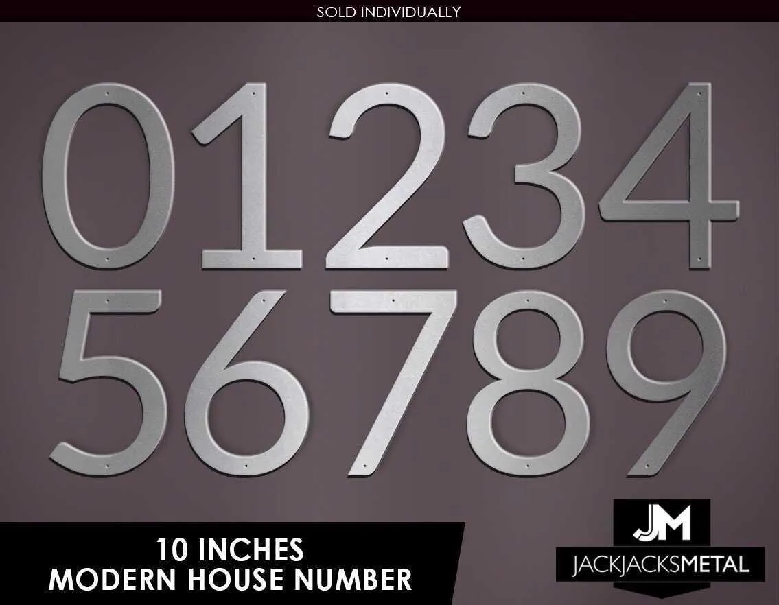 10'' Modern Classic House Number or Letter - Modern Classic Home Address - Large Door Numbers