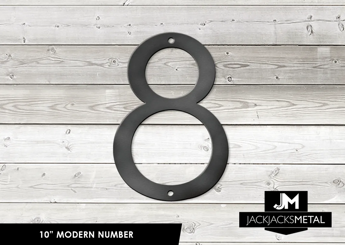 10'' Modern House Number or Letter - Contemporary Home Address - Large Door Numbers