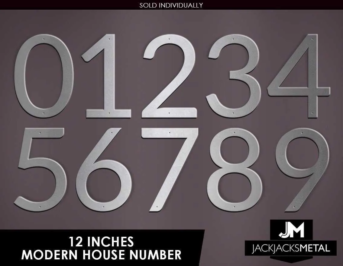 12'' Modern Classic House Number or Letter - Modern Classic Home Address - Large Door Numbers