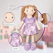 18" Addy Doll Purple Rag Doll (89045Purple)