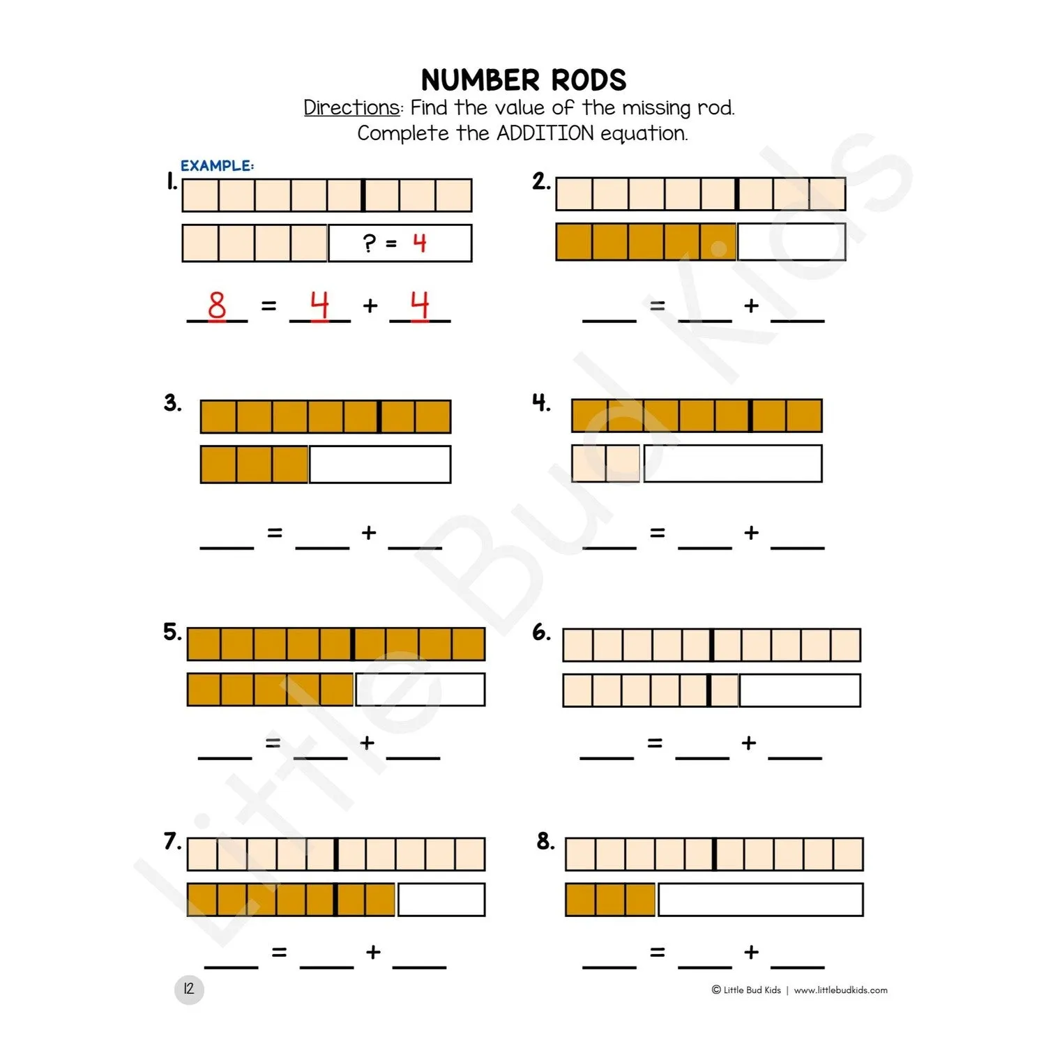 35-Page Number Bonds & Math Facts Worksheet Set DOWNLOAD