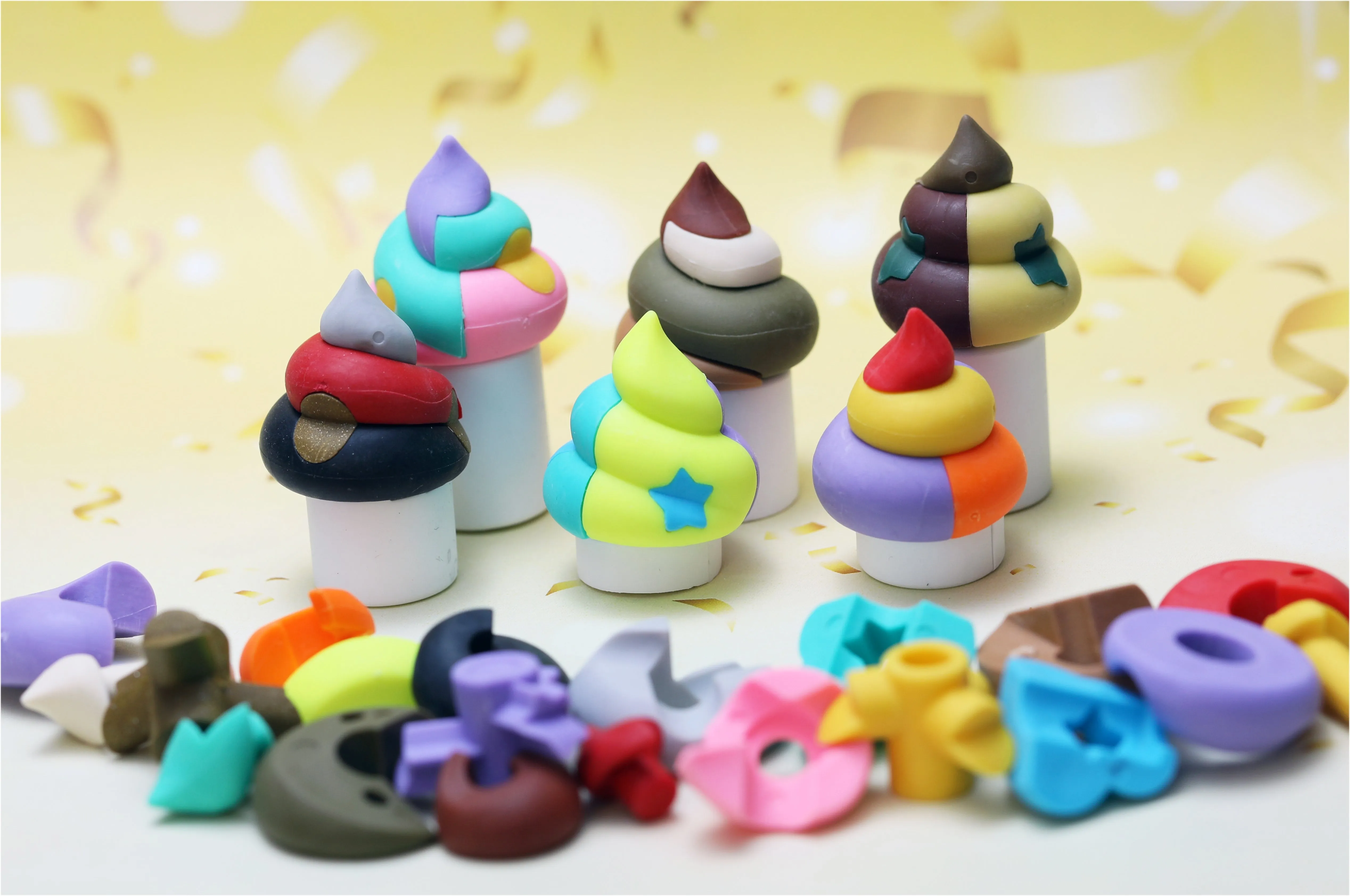 382791 RAINBOW UNCHI POOP ERASERS -30