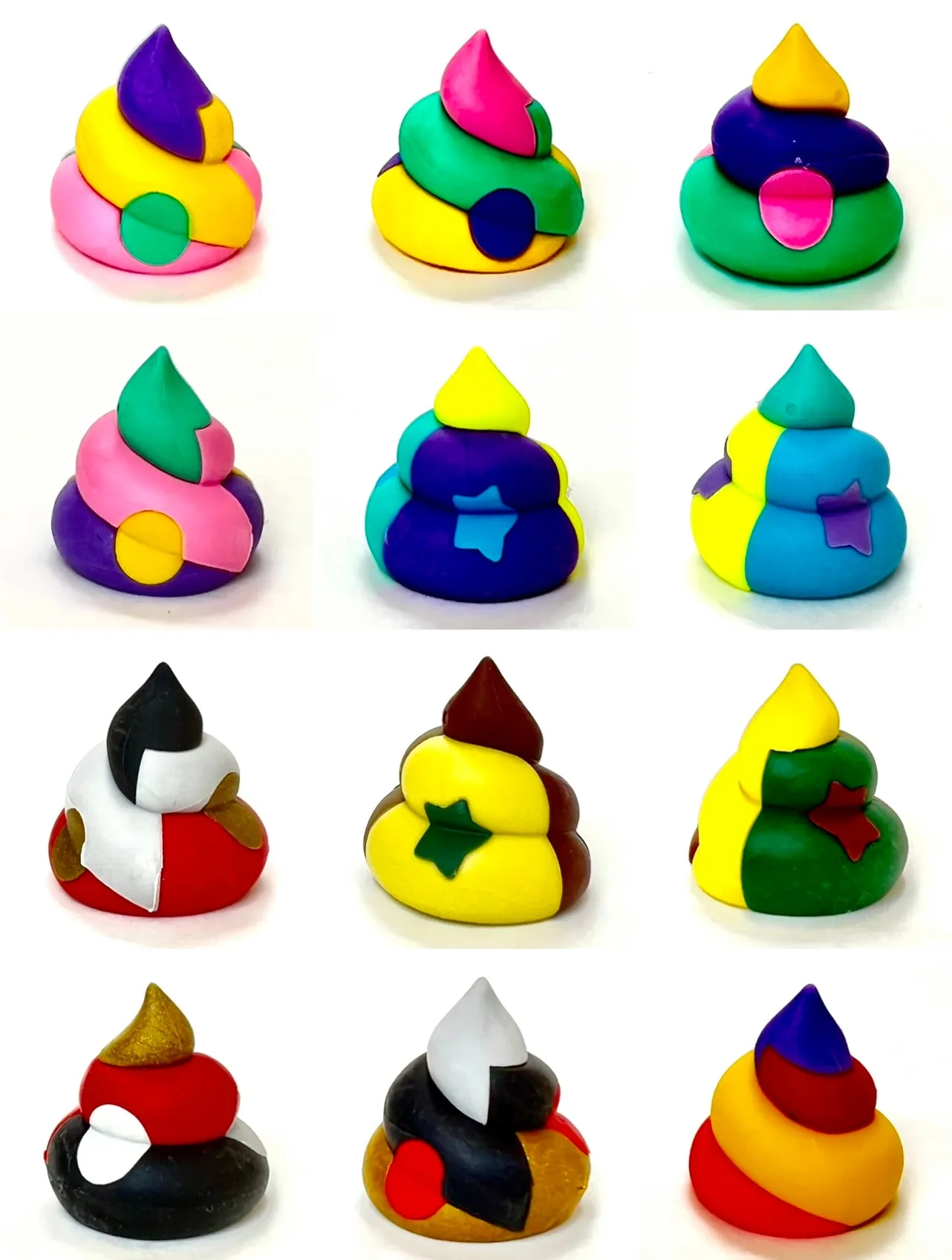 382791 RAINBOW UNCHI POOP ERASERS -30