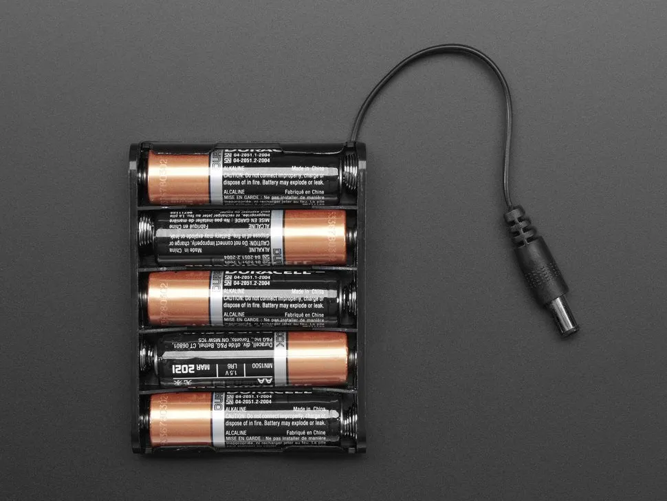 5 x AA Battery Holder with 2.1mm DC Jack