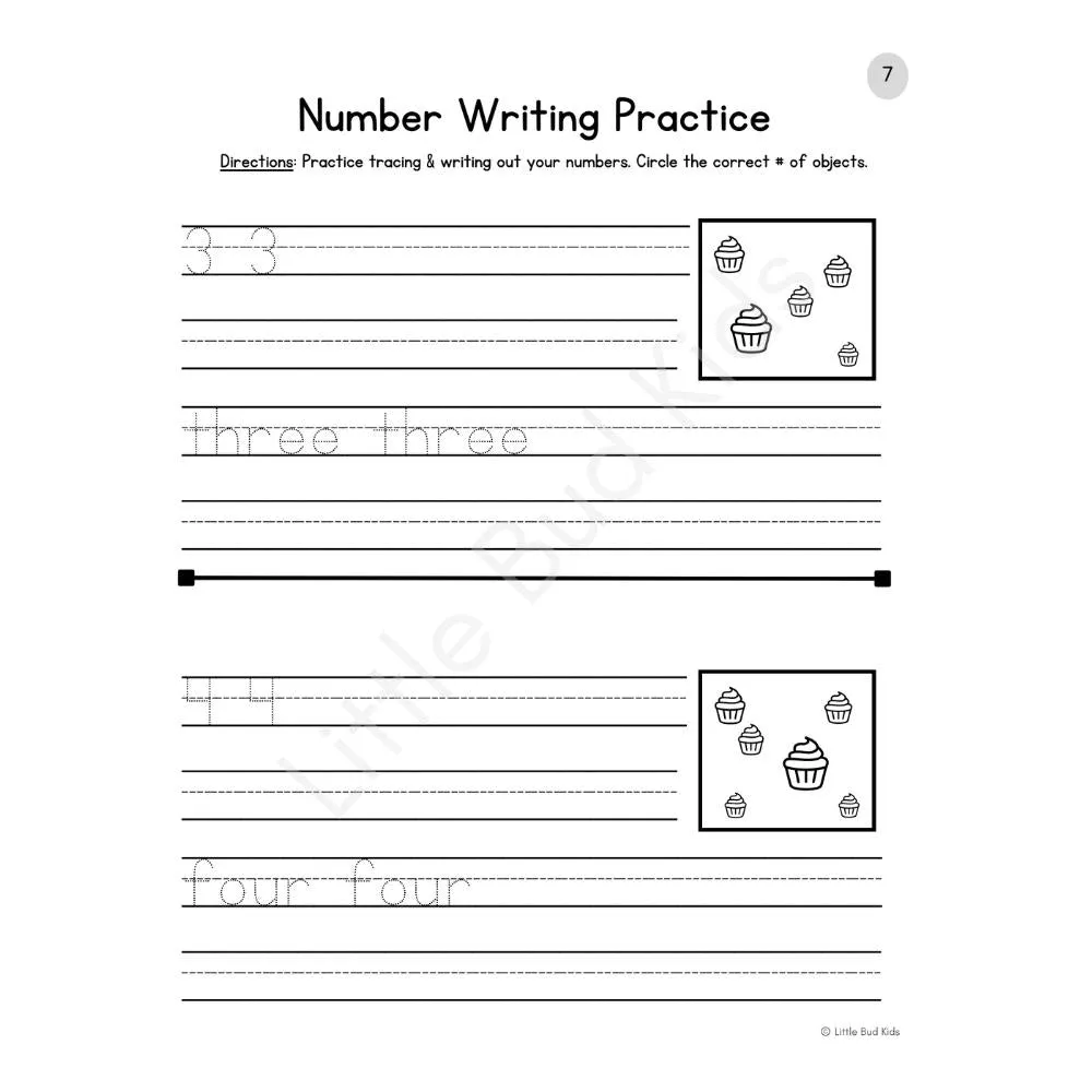 50-Page Beginning Math & Ten Frame Worksheet Set DOWNLOAD