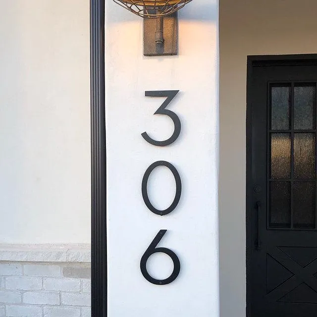 8'' Modern House Number or Letter - Contemporary Home Address - Large Door Numbers