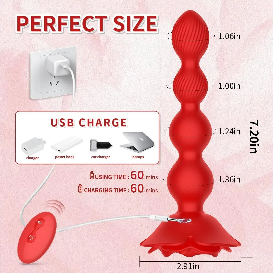 Anal Bead Rotating Vibrator