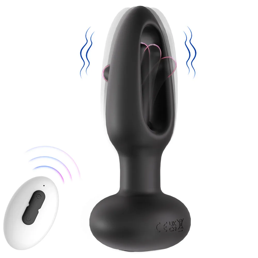 Anal Flapping Butt Plug - Vibrating & Portable