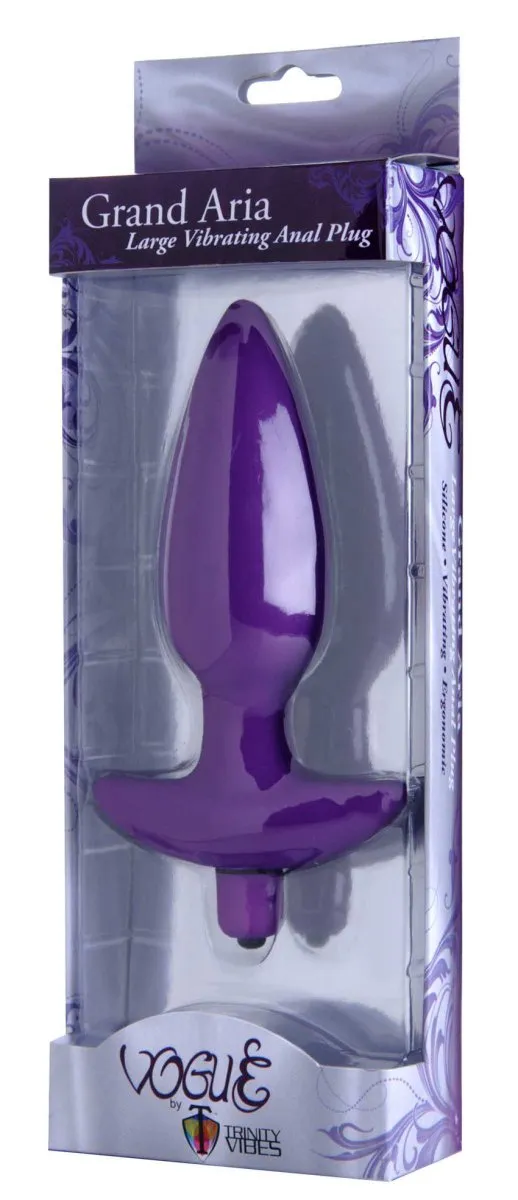 Aria Vibrating Silicone Anal Plug -