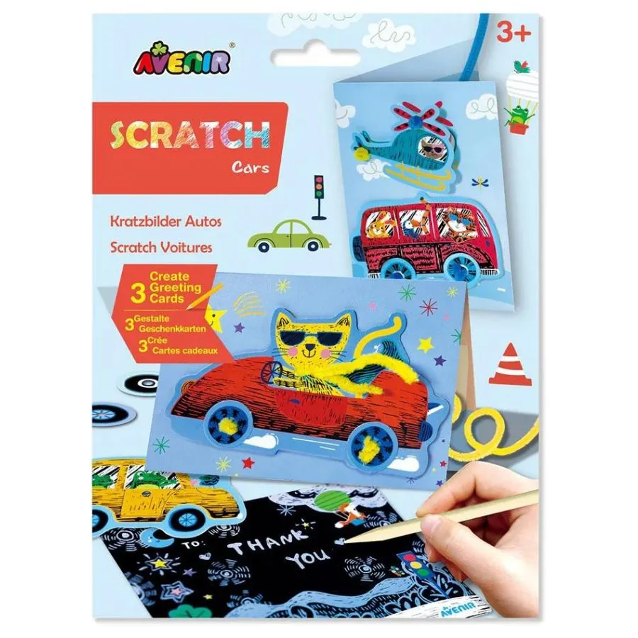 Avenir - Scratch Greeting Card: Cars