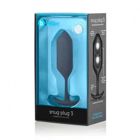 b-Vibe Snug Plug 3 Medium Weighted Silicone Anal Plug