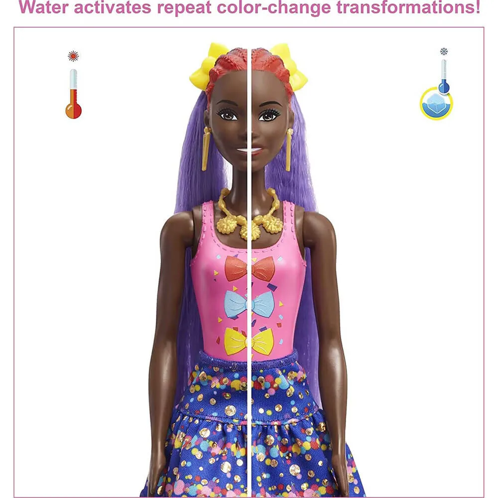 Barbie Color Reveal Glitter Doll with Red and Purple Hair