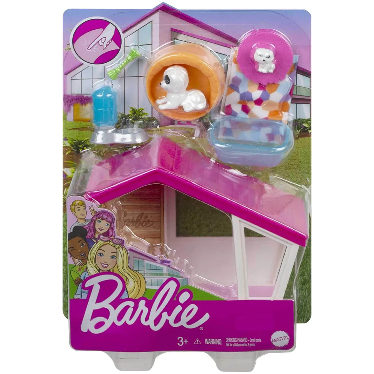 Barbie Doll and Mini Doghouse Accessory Playset