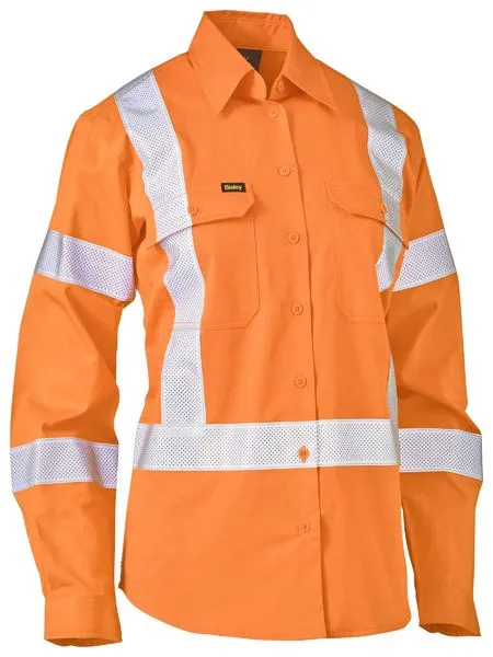 BISLEY BL6166XT Women's Taped X Back Lightweight Drill Rail Shirt