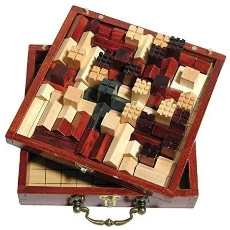 Cathedral Wooden Strategy Magnetic Portable Travel Game