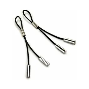 Crave Leather Nipple Tassels Black & Silver