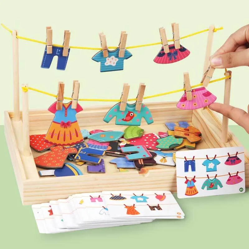 Creative Dress-Up Puzzle & Drying Rack Play Set