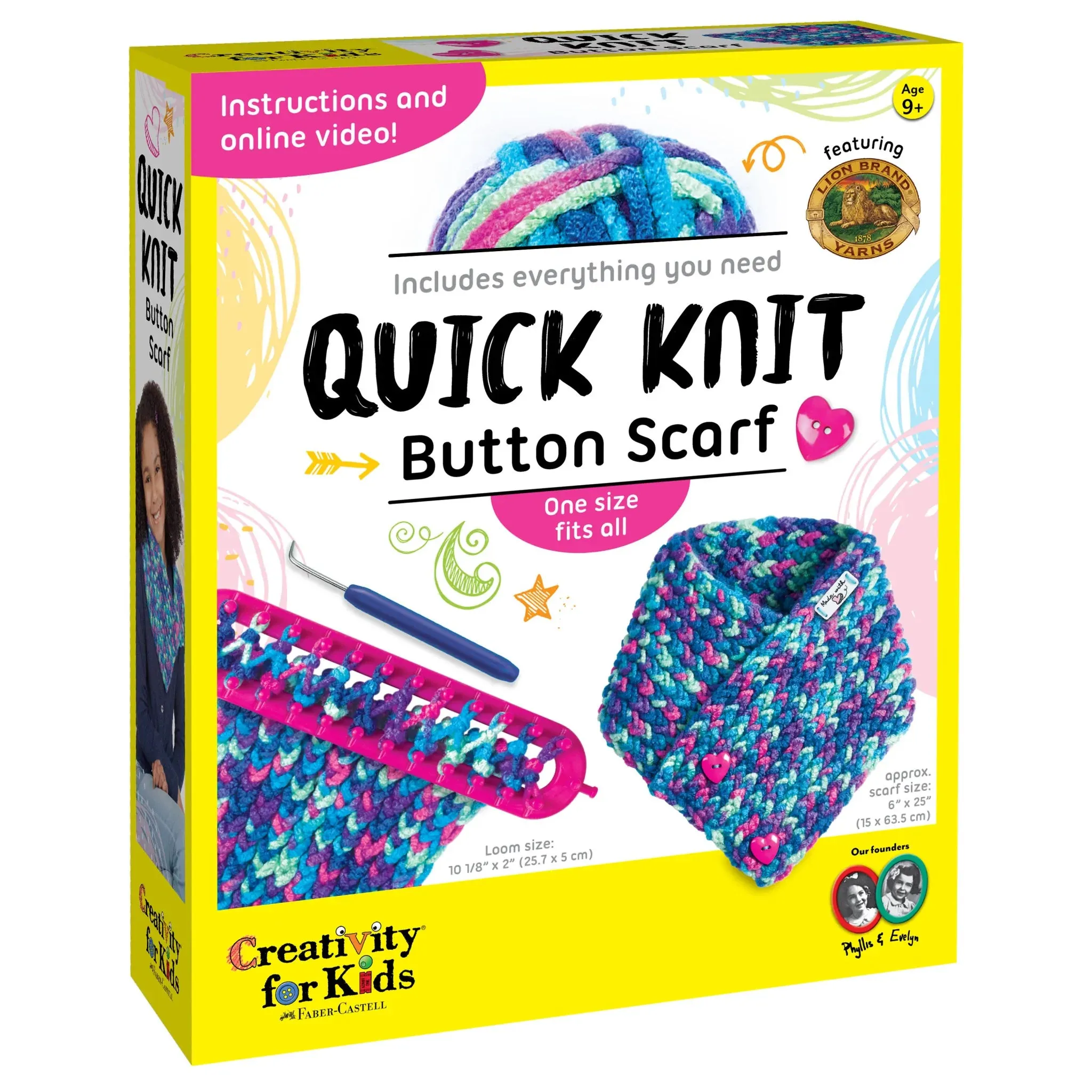 Creativity for Kids 6304 Quick Knit Button Scarf