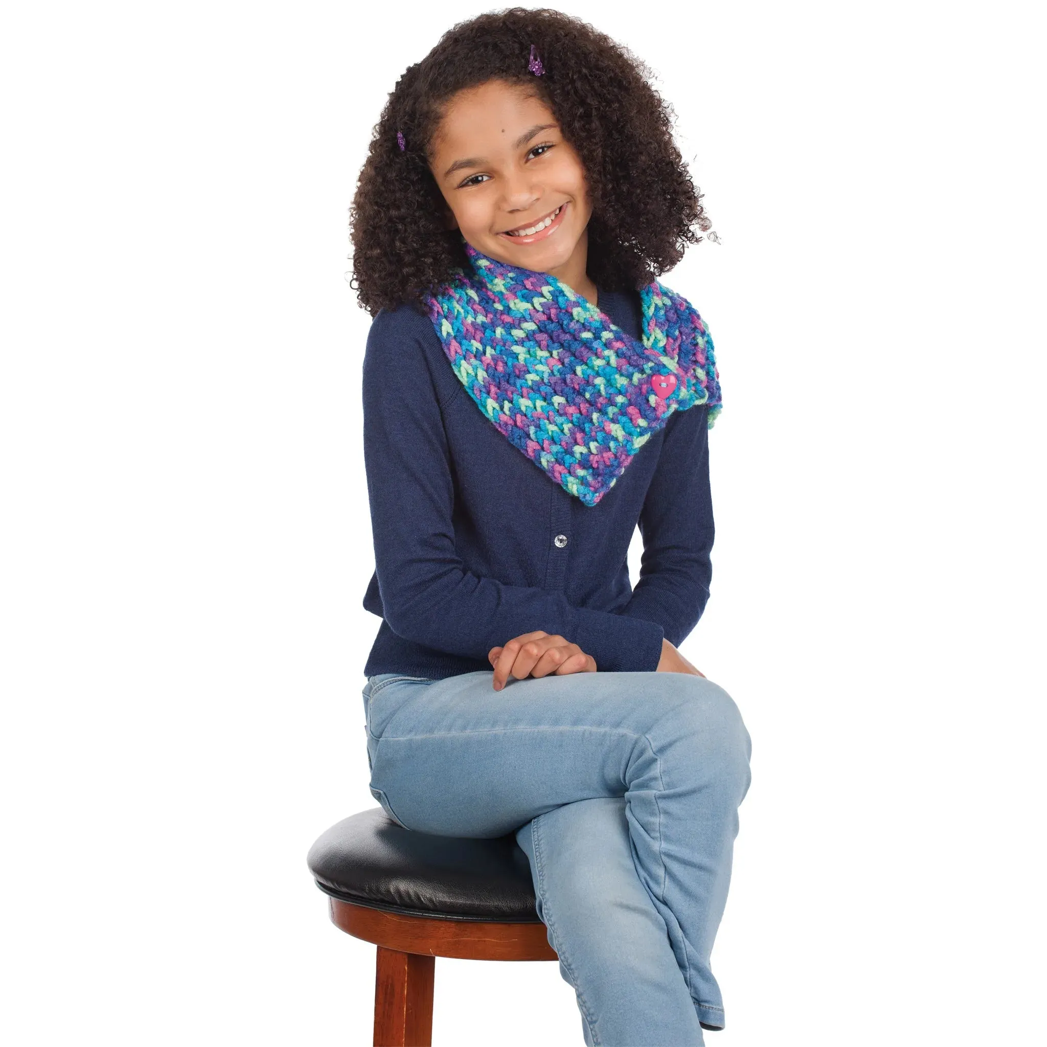 Creativity for Kids 6304 Quick Knit Button Scarf