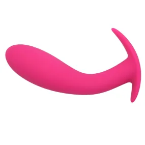 Curved Silicone Butt Plug With Flared Base