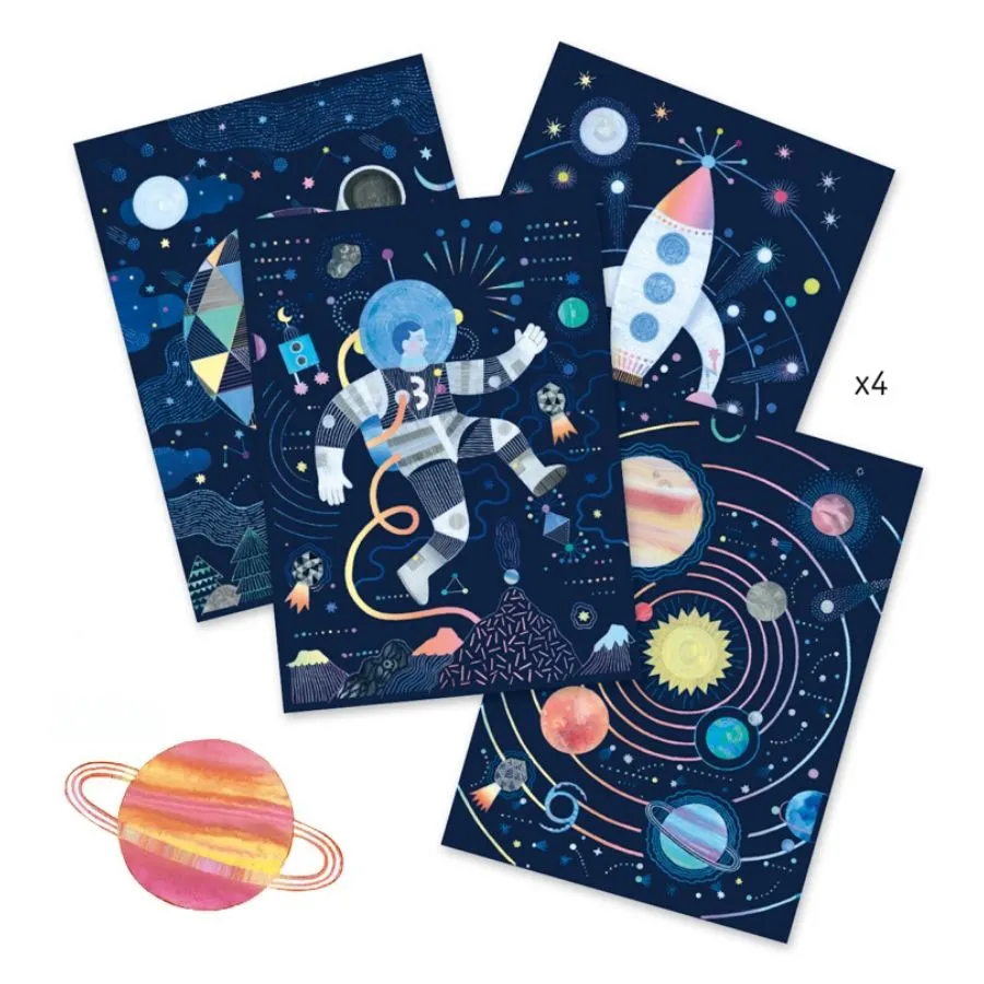 Djeco - Cosmic Mission Scratch Cards