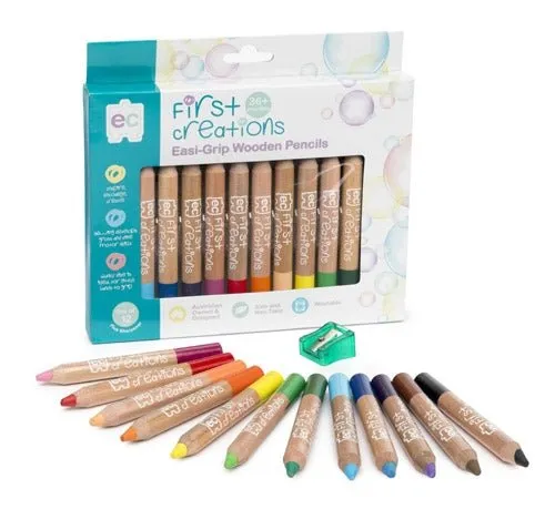 Easi-Grip Wooden Pencils Pack of 6 or 12