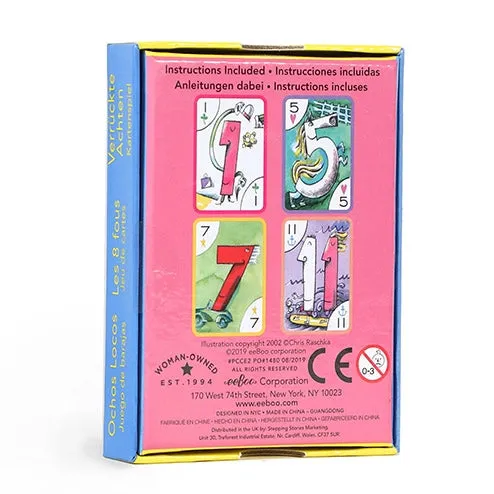 eeBoo Crazy Eight Playing Cards