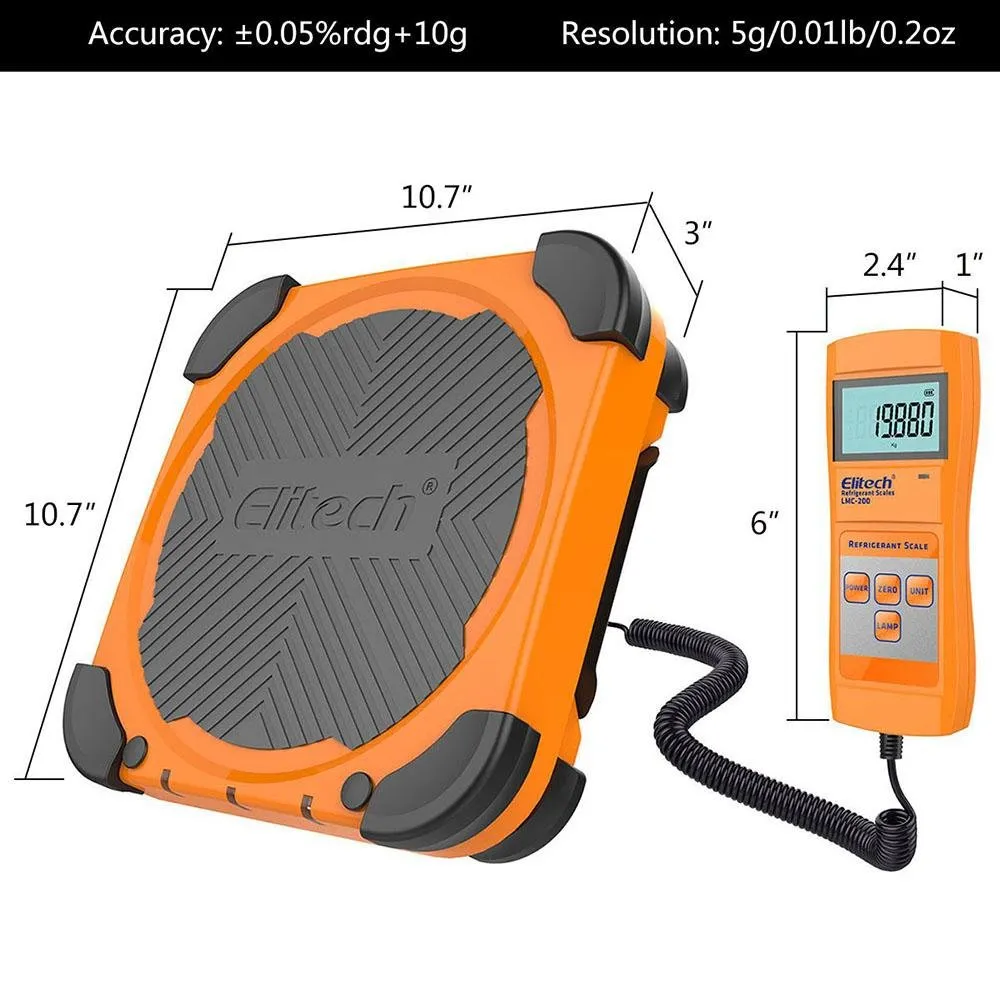 Elitech LMC-200A Refrigerant Electronic Charging/Recover Scale 330 Lbs