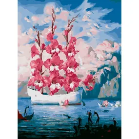 Flower Boatation - Paint by Numbers 40x50cm