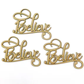 MDF Embellishment Words - Believe (Set of 3)