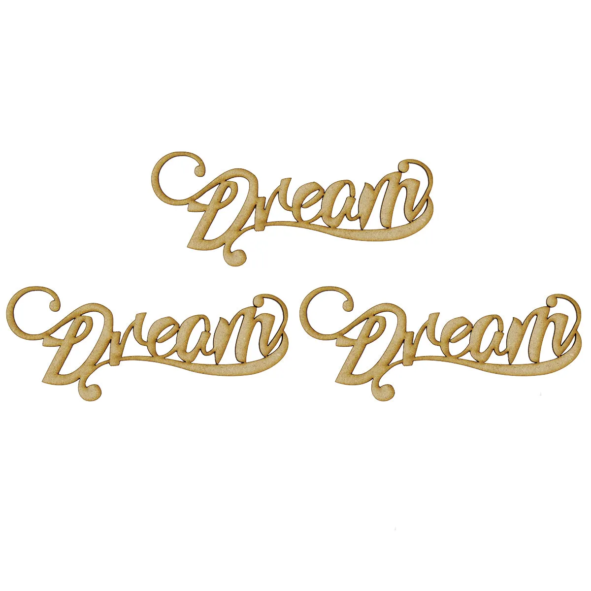 MDF Embellishment Words - Dream (Set of 3)