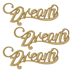 MDF Embellishment Words - Dream (Set of 3)