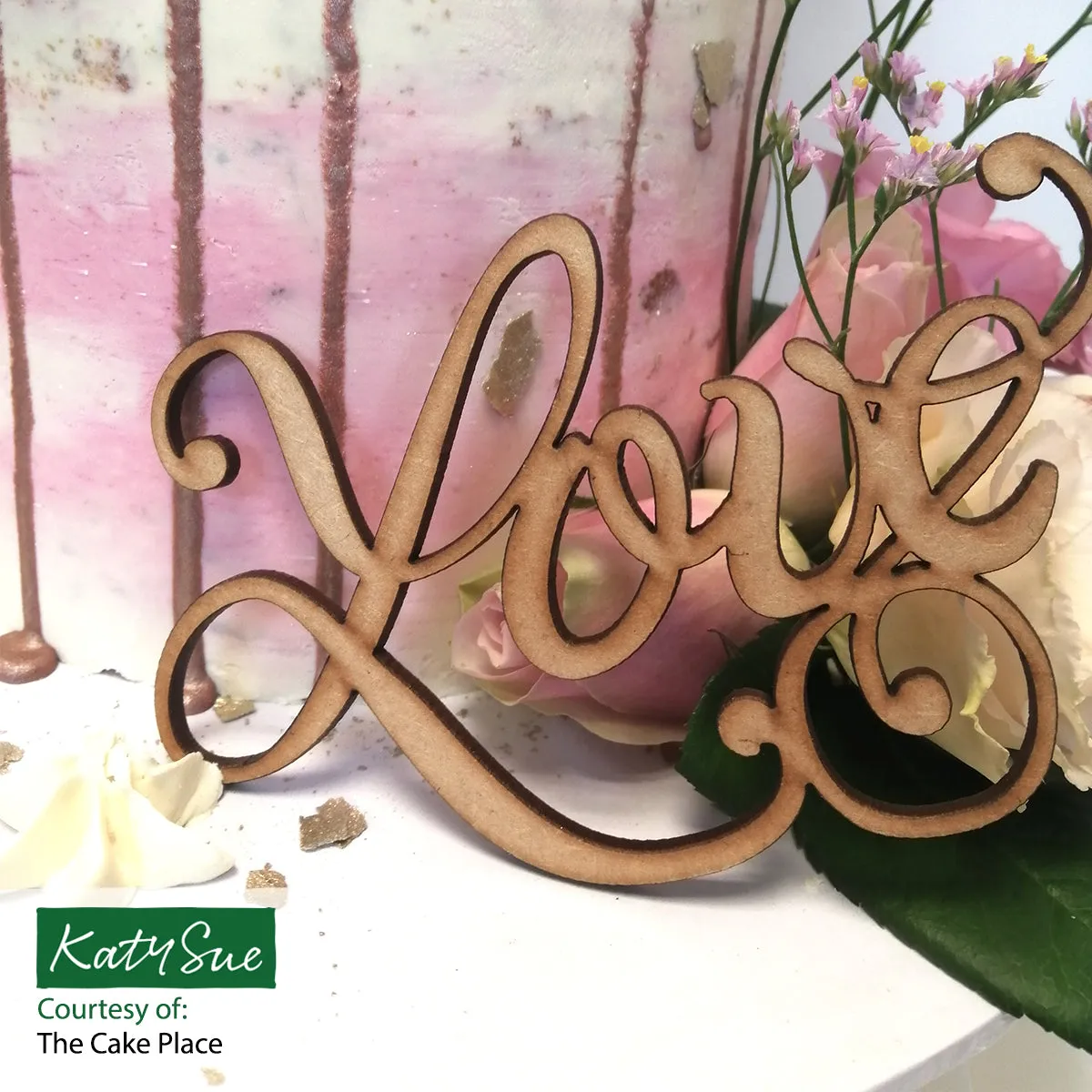 MDF Embellishment Words - Love (Set of 3)