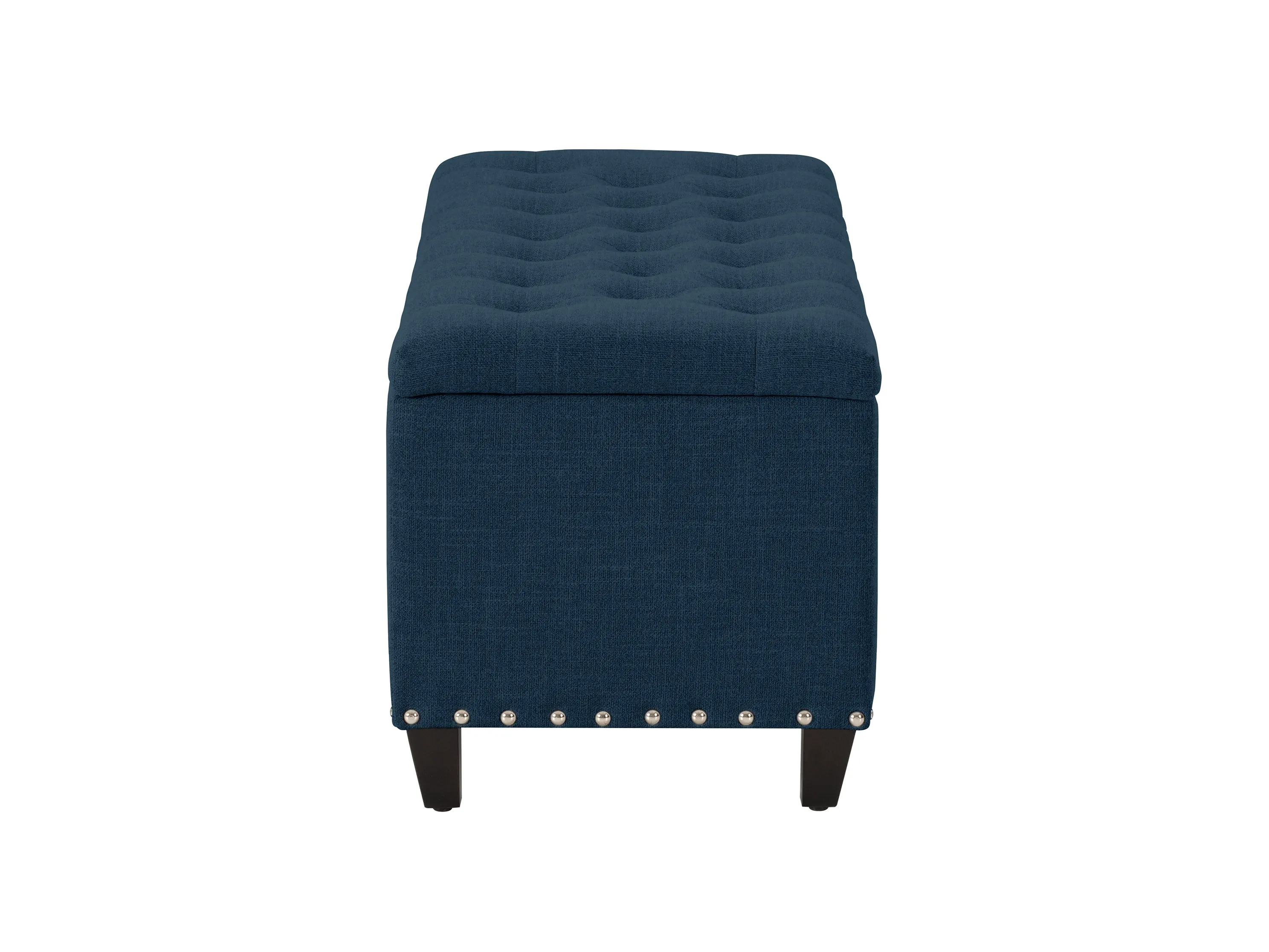 Navy Blue Tufted Storage Ottoman