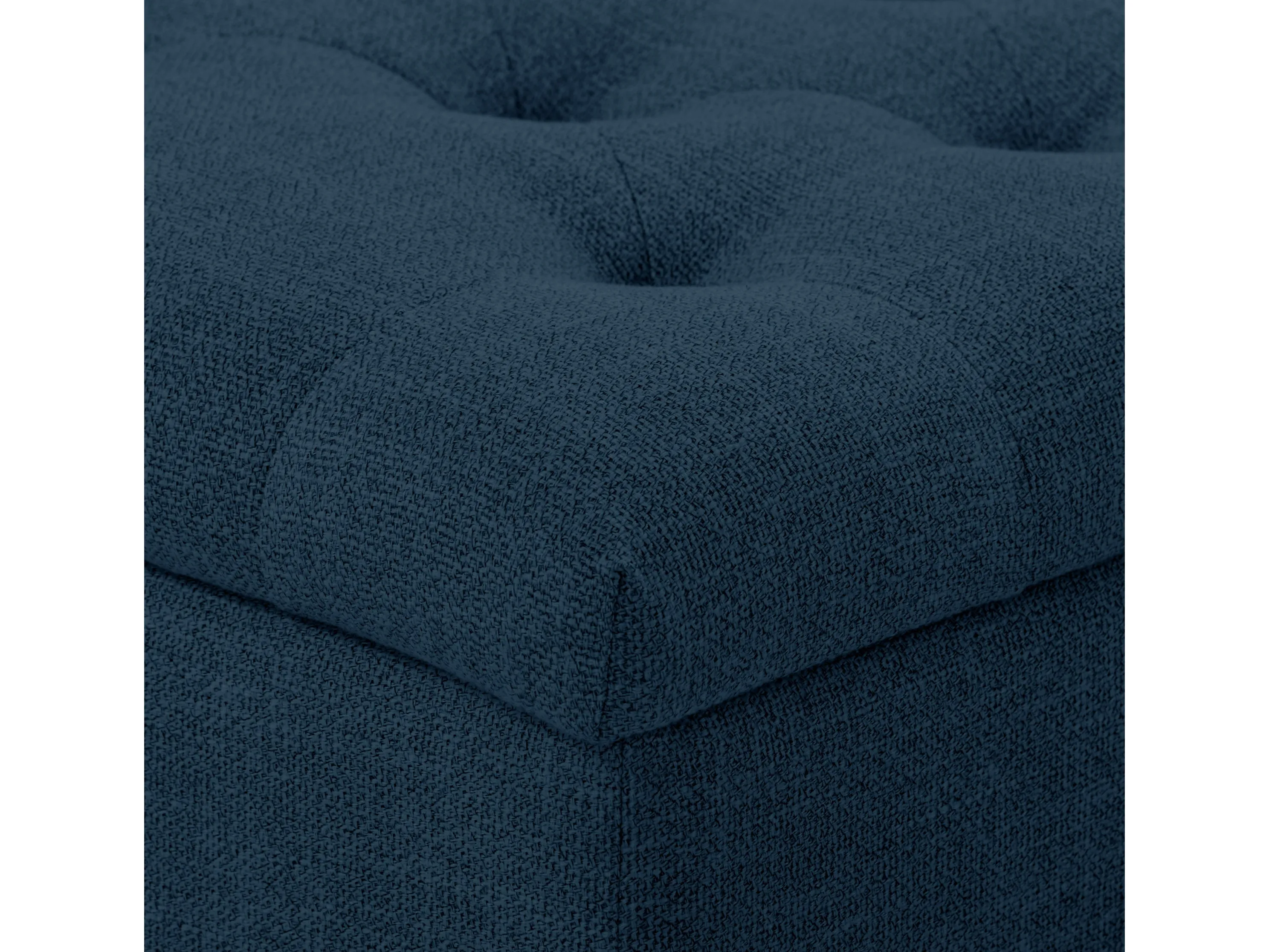 Navy Blue Tufted Storage Ottoman