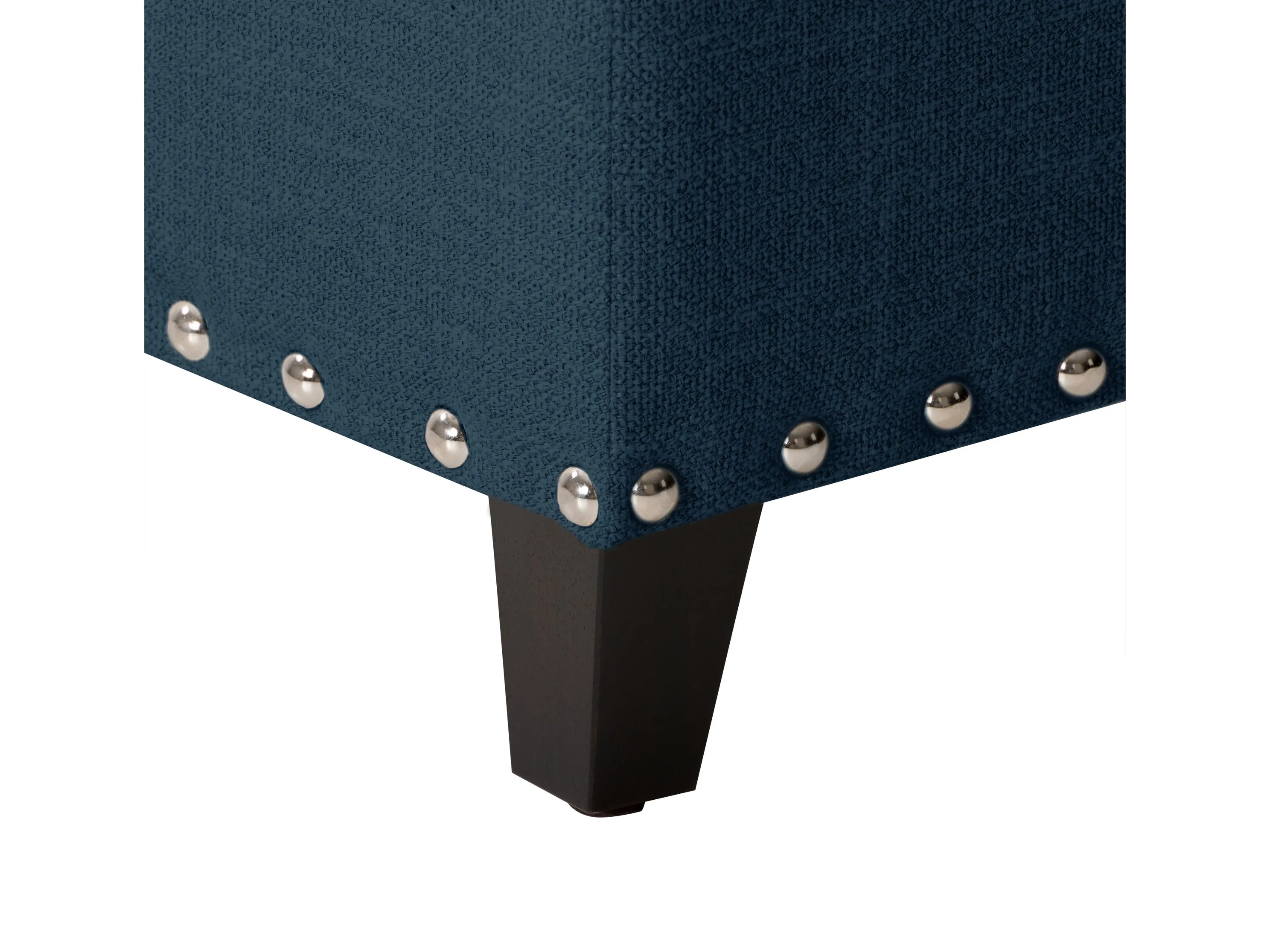 Navy Blue Tufted Storage Ottoman