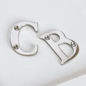 Polished Nickel 2 Inch House Letters