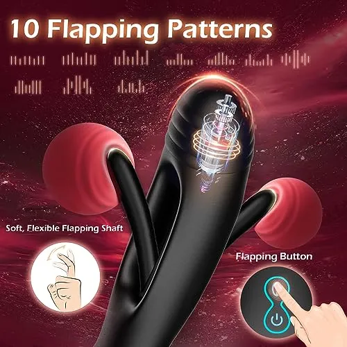 Prostate Massager with 10 Flapping & Vibration Settings