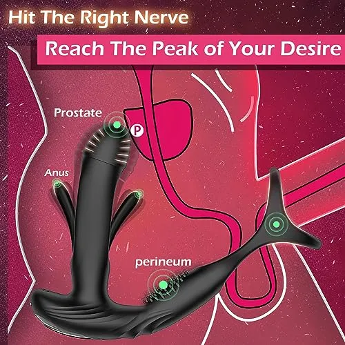 Prostate Massager with 10 Flapping & Vibration Settings