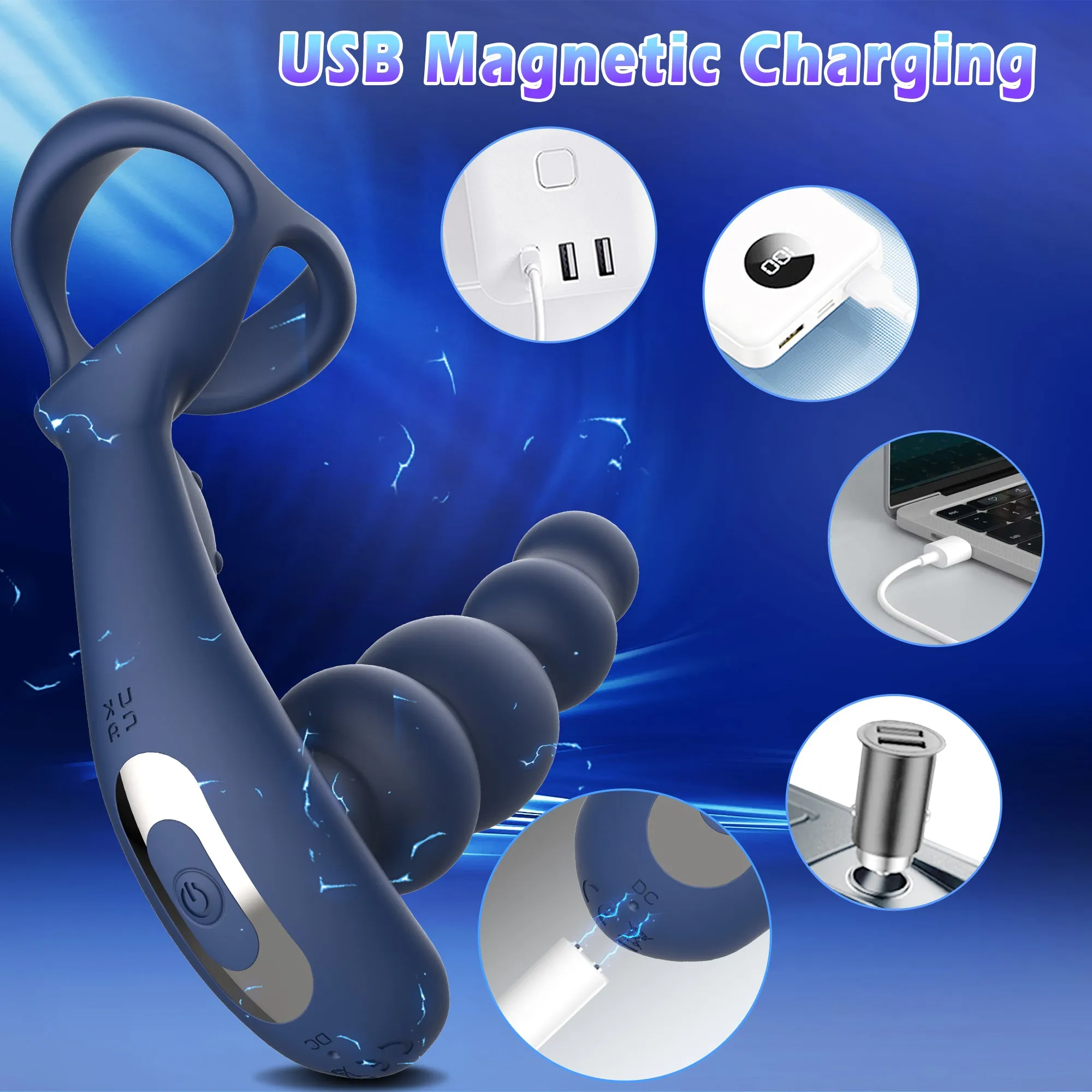 Prostate Massager with High Speed Rotation & Vibration