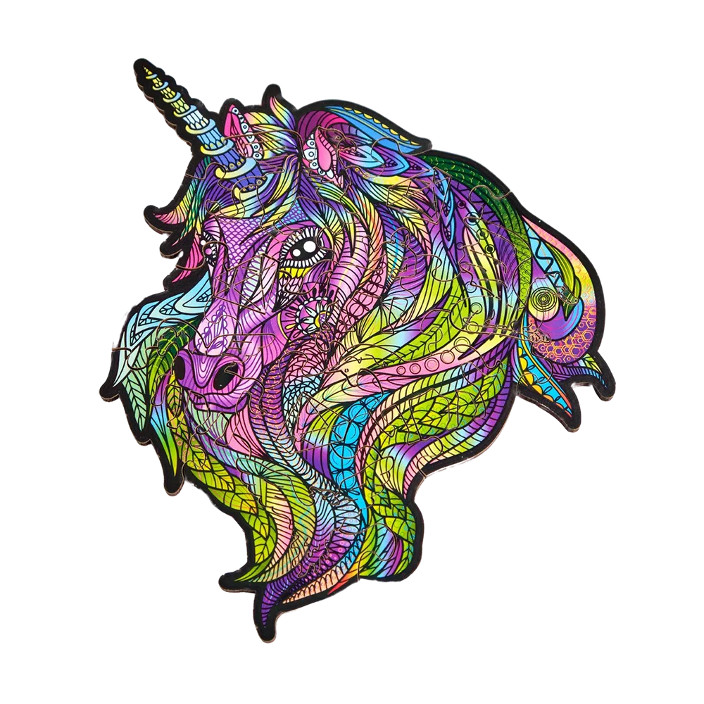 Purple Wind Unicorn (mini color puzzle)