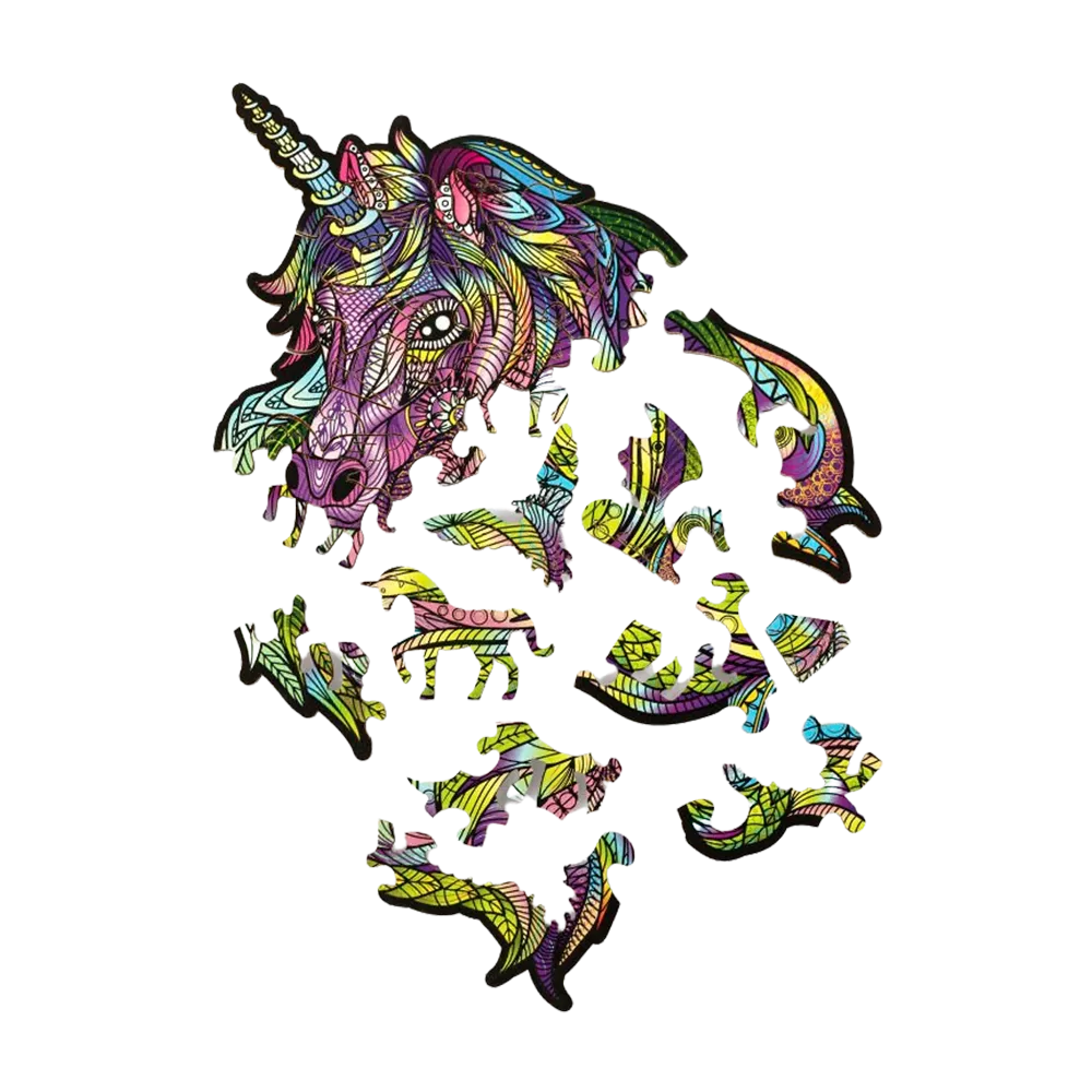 Purple Wind Unicorn (mini color puzzle)