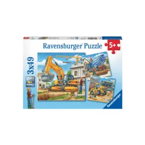 Ravensburger - Construction Vehicle Puzzle 3x49 pieces