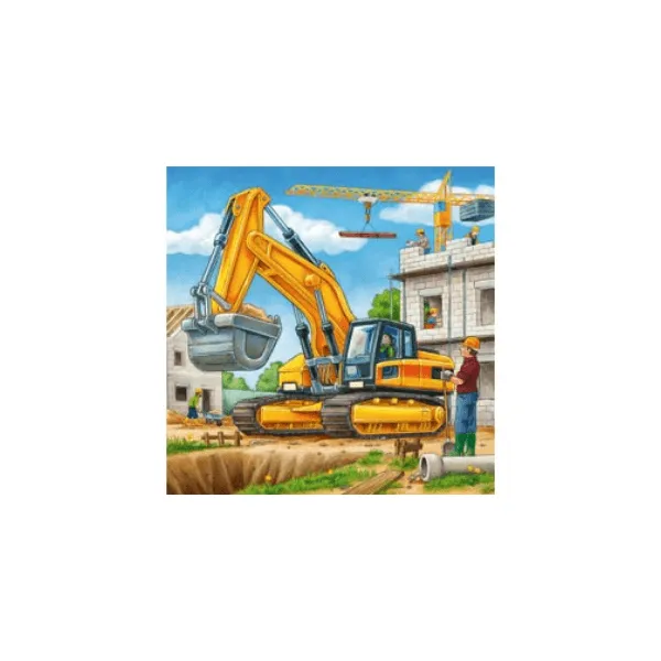 Ravensburger - Construction Vehicle Puzzle 3x49 pieces