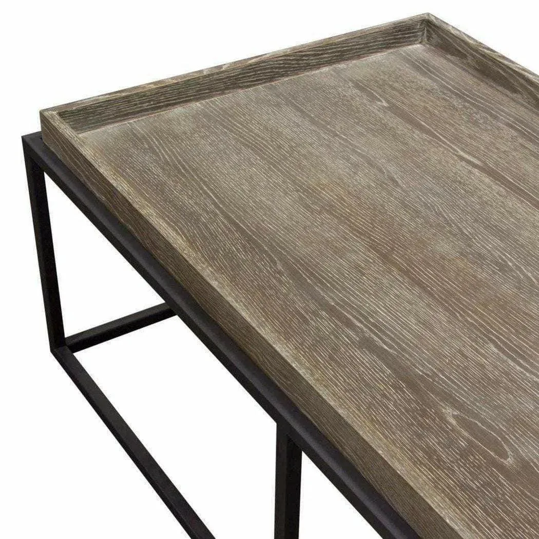 Rectangle Cocktail Table in Rustic Oak Veneer