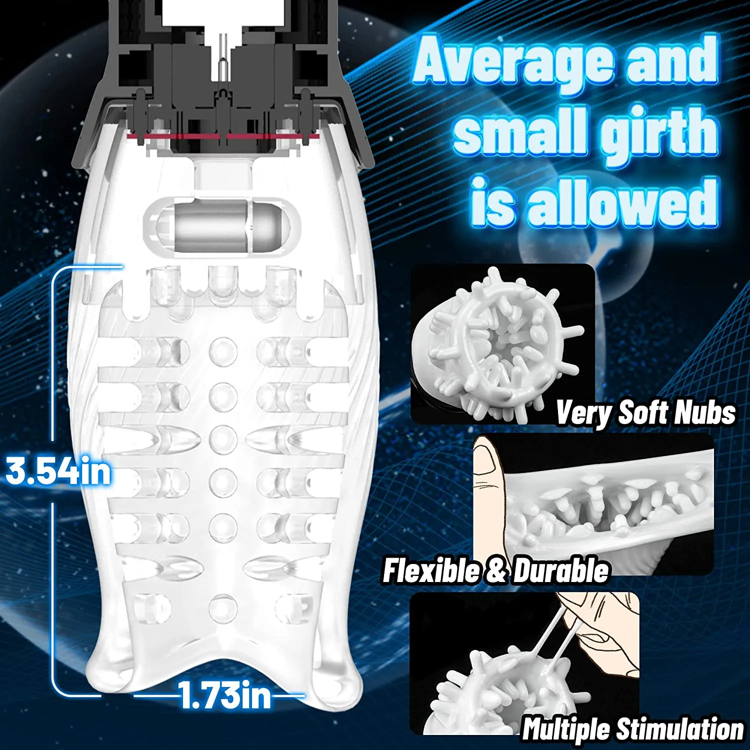 Rocket - Automatic Male Masturbator Blowjob Toy With 5 Rotation Speeds & 10 Vibration Modes - Laphwing