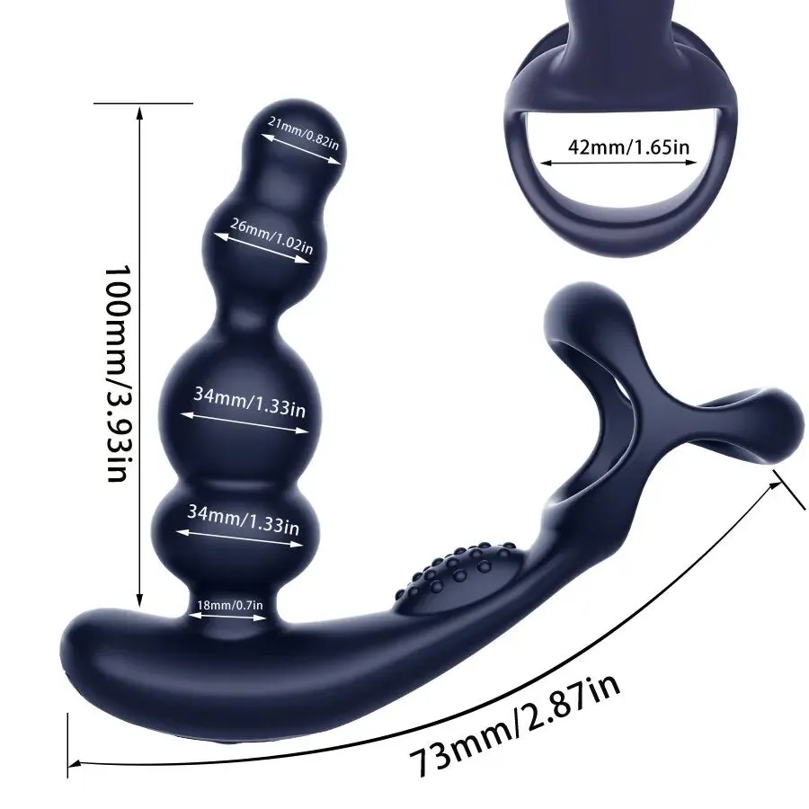 Rotating Prostate Massager Dildo - Vibrating & Waterproof