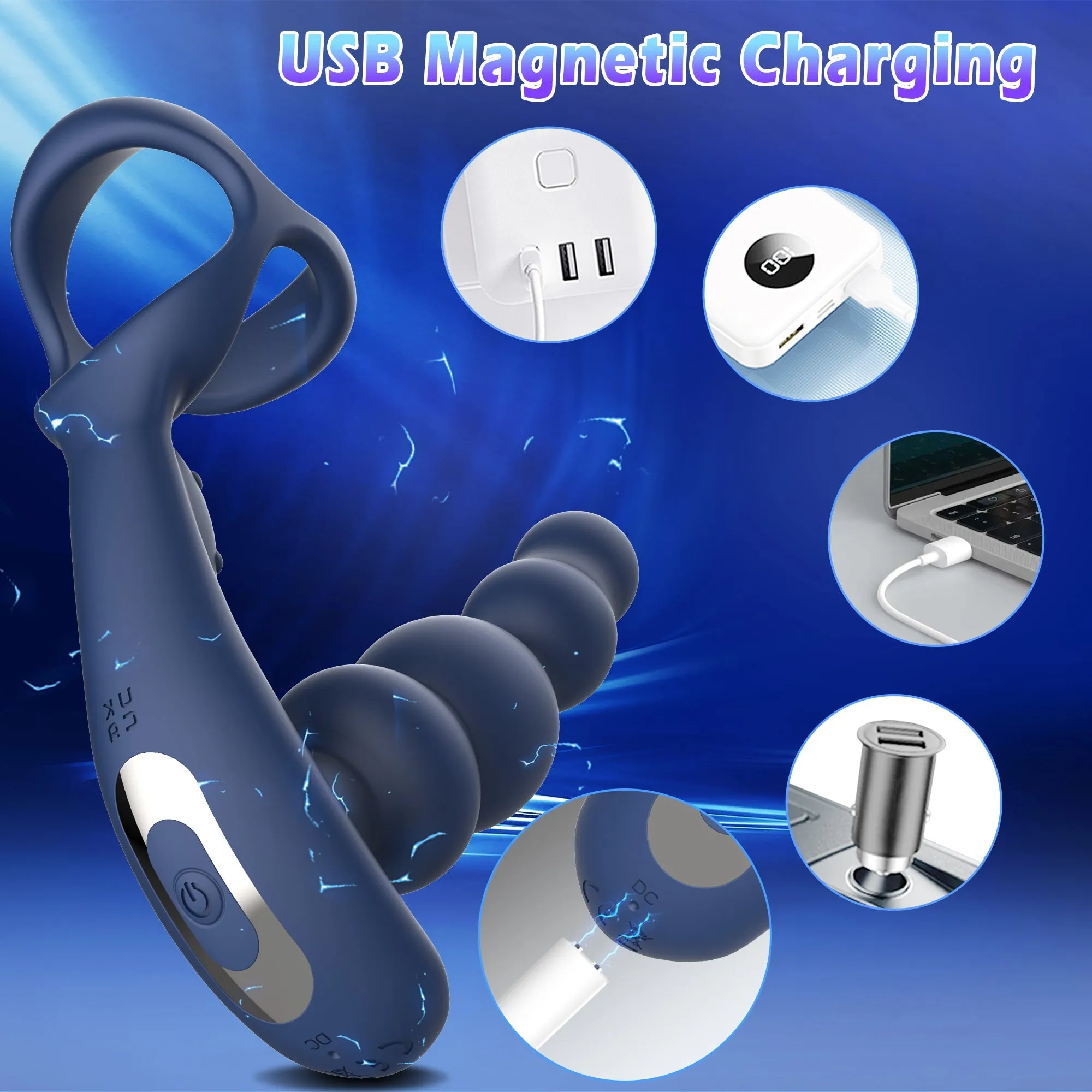 Rotating Prostate Massager Dildo - Vibrating & Waterproof