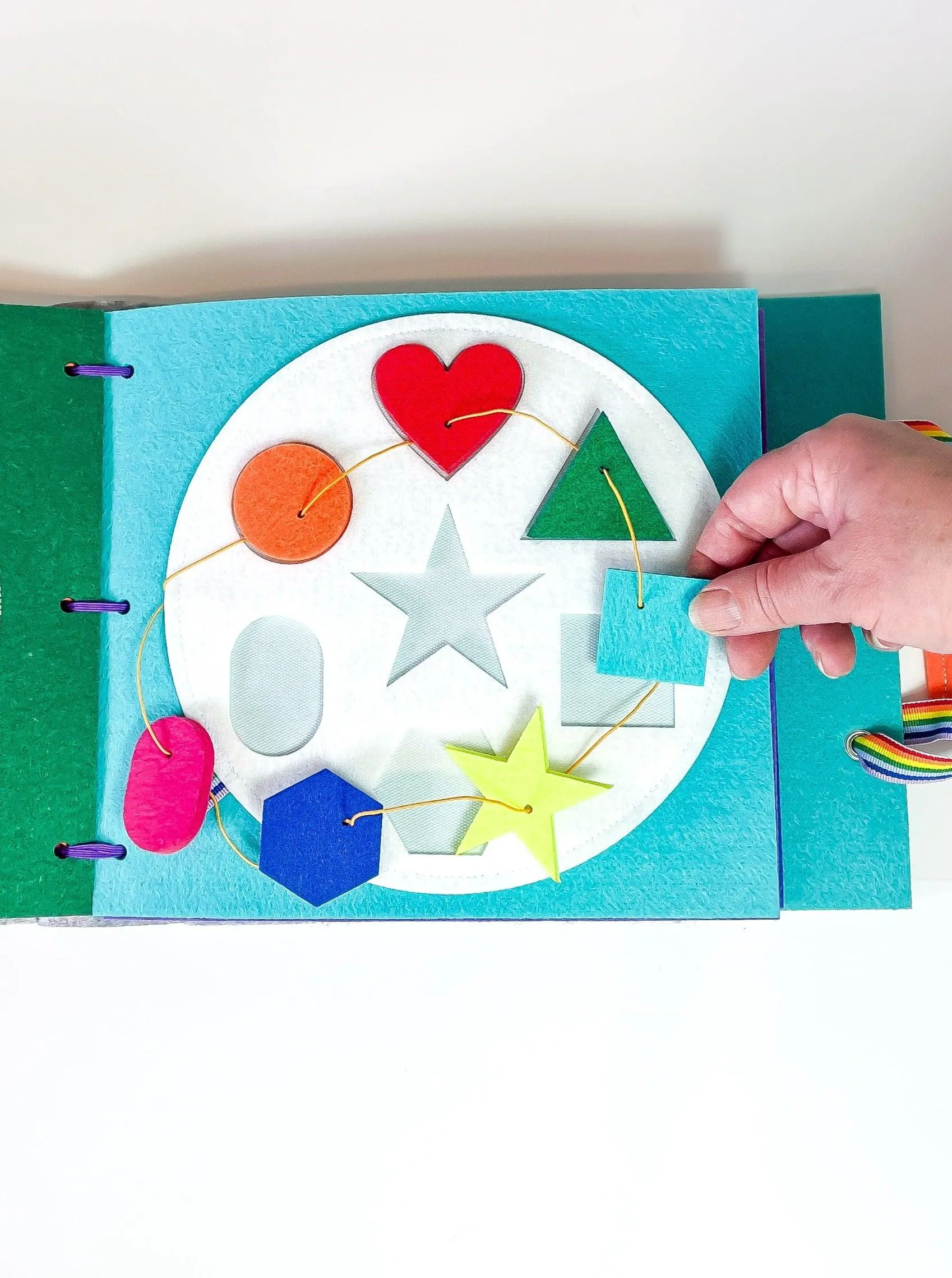 Shapes Puzzle Felt Quiet Book Page