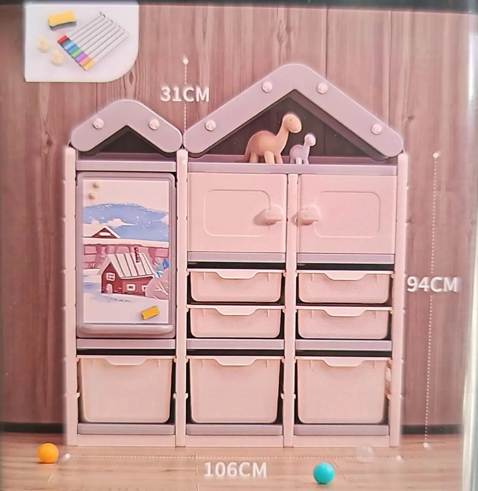 Toy Storage Kids Organizer House